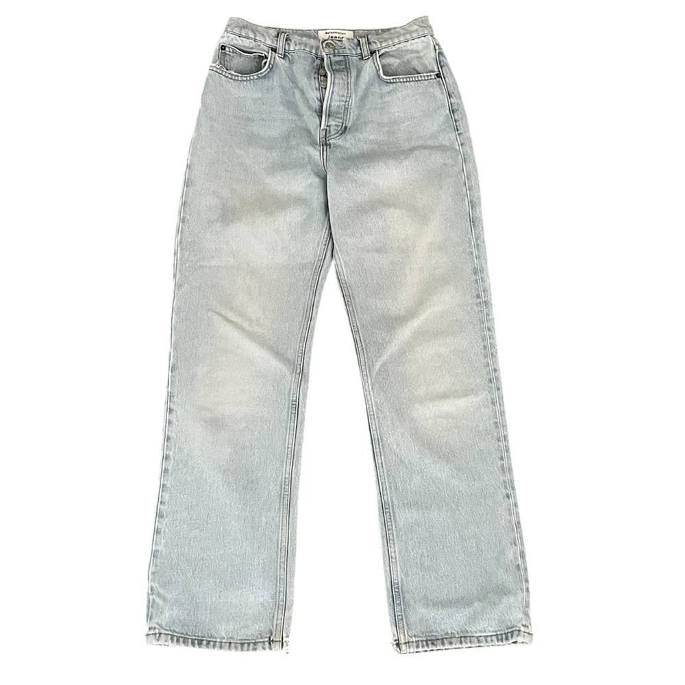 Reformation button fly Tahoe rinse straight leg jeans